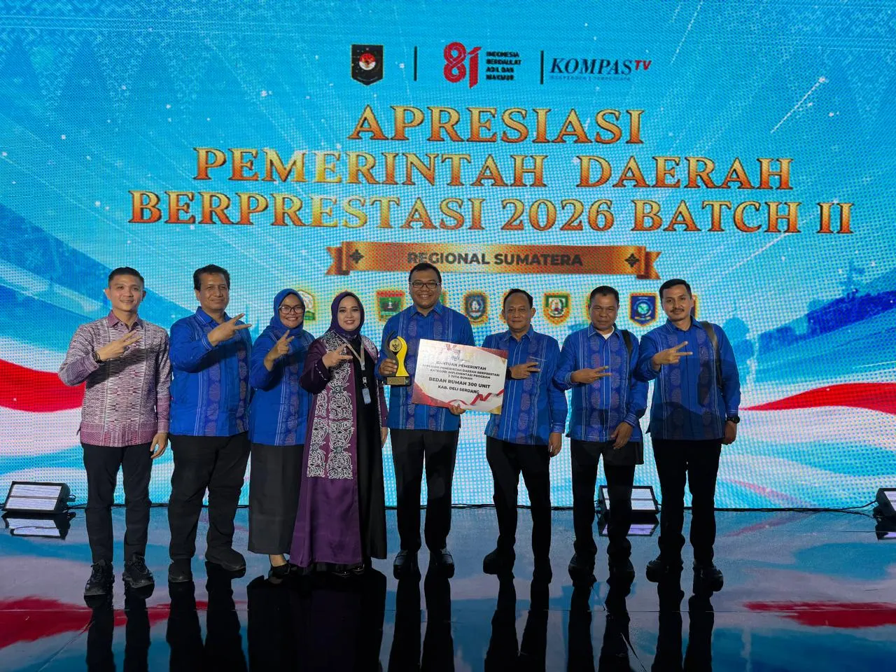 Deli Serdang Raih Terbaik 1 Program 3 Juta Rumah Regional Sumatera